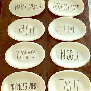 Rae Dunn 8 LL oval plate bundle